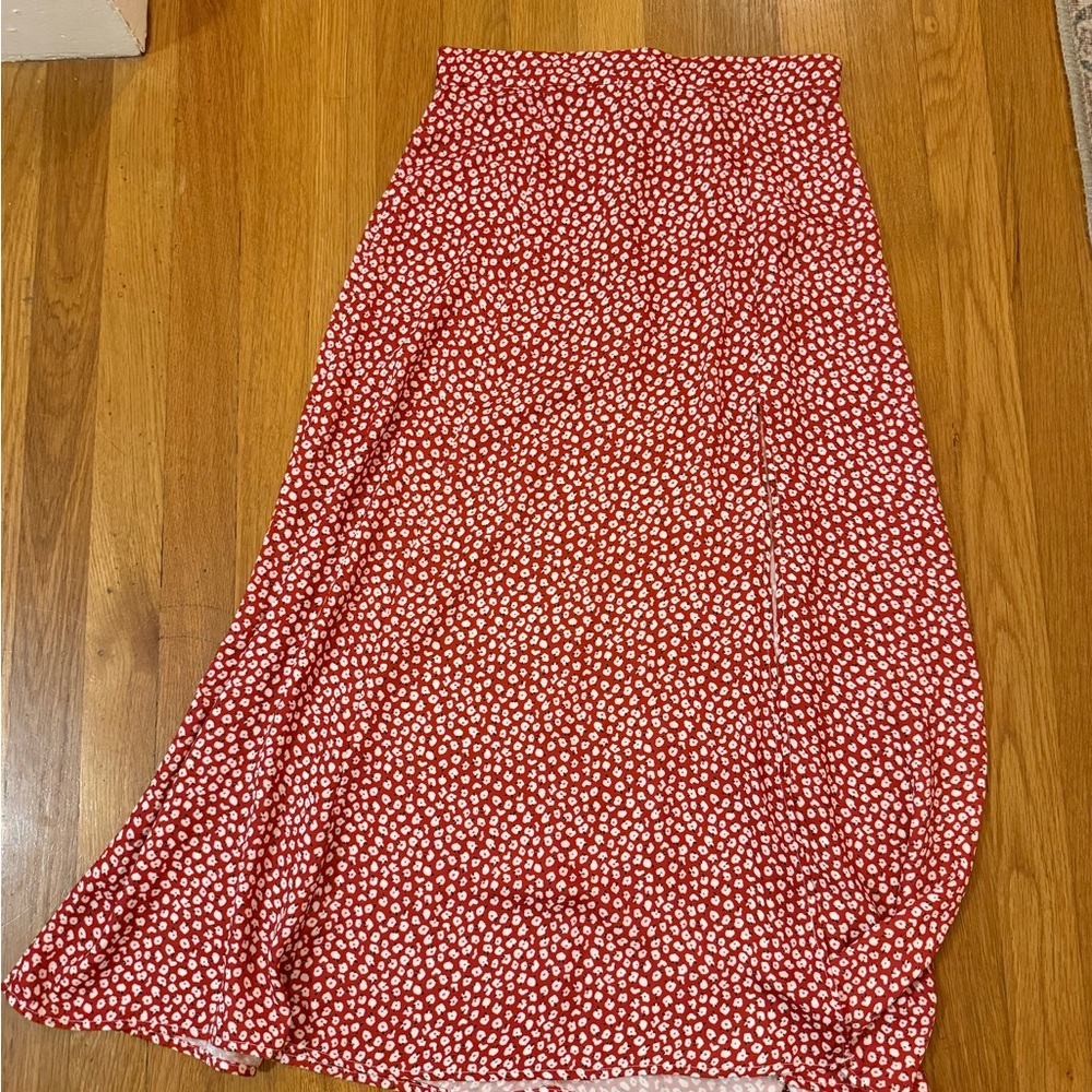RESA Red and White Maxi Skirt